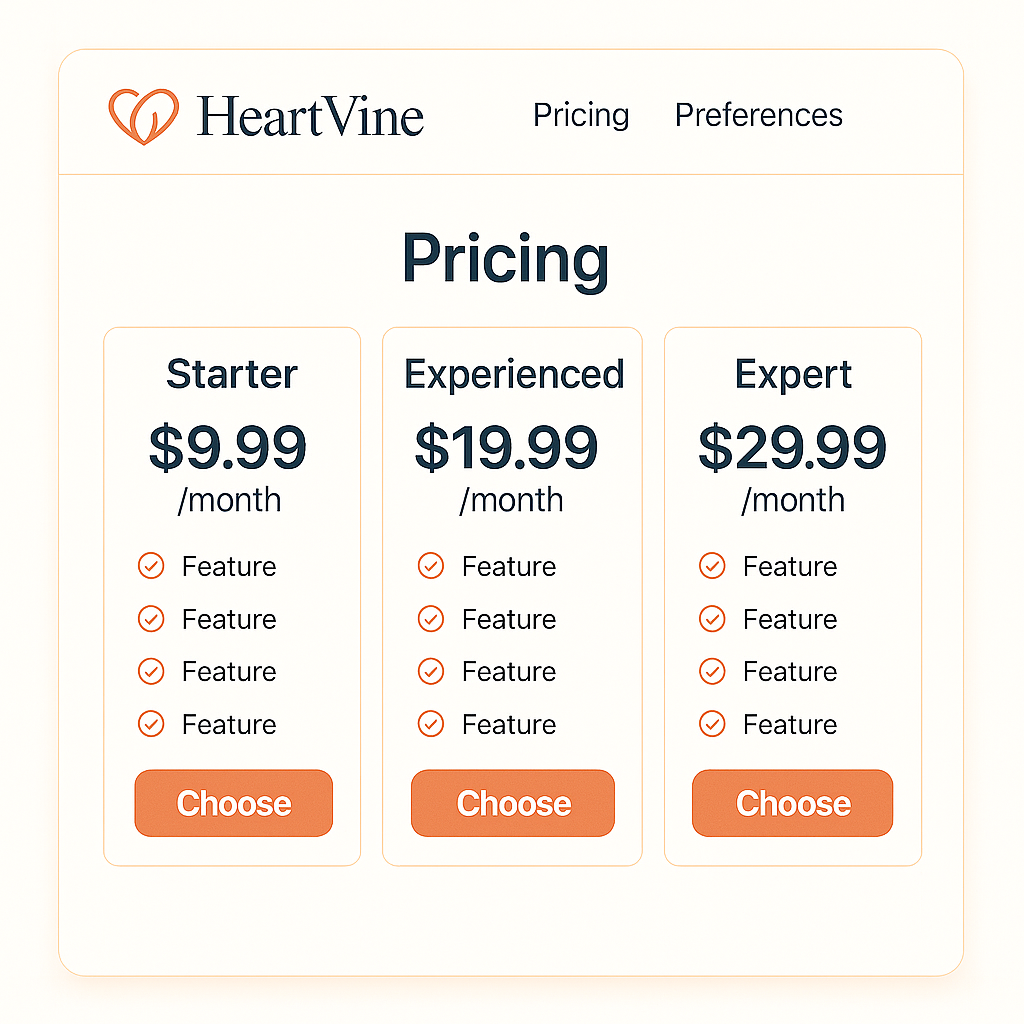 HeartVine.Pricing